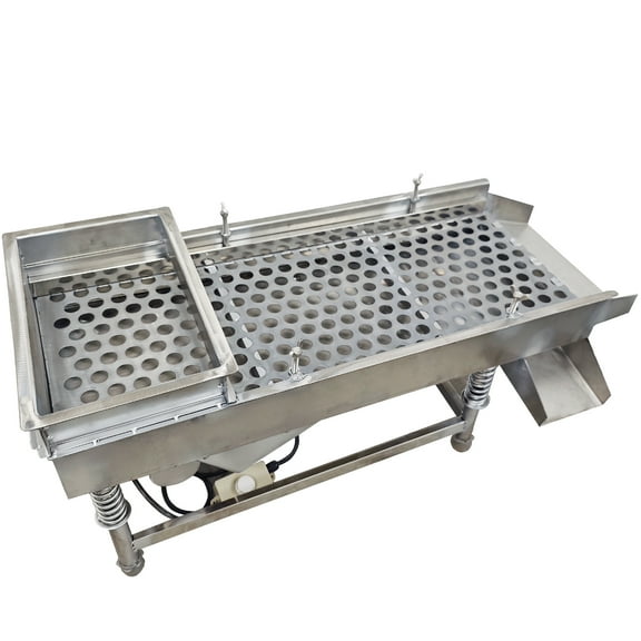 Electric Linear Vibrating Sieve Sifter Machine JG30-75 with 20mm Screen Mesh