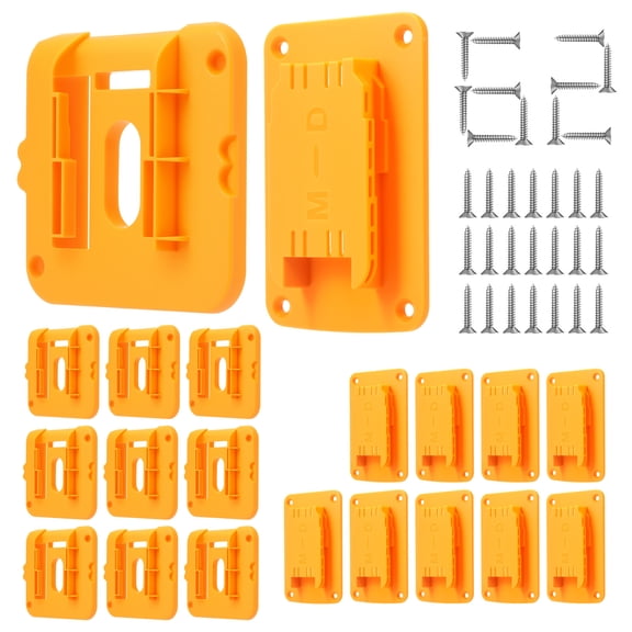 TMWEFUSC 20 Pcs Power Tool & Battery Holder Wall Mounted Hanger for 20V/60V Tools Heavy Duty Storage Rack Organizer with Mounting Screws for Workshop Garage