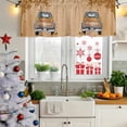 thumbnail image 5 of Fall Truck Curtain Valances for Windows, Kitchen Valance Window Treatments Panel 2 Pack, Thanksgiving Tree Maple Leaf Pumpkins Orange Rod Pocket Short Curtains for Bathroom Bedroom 42 x 18 Inch, 5 of 8