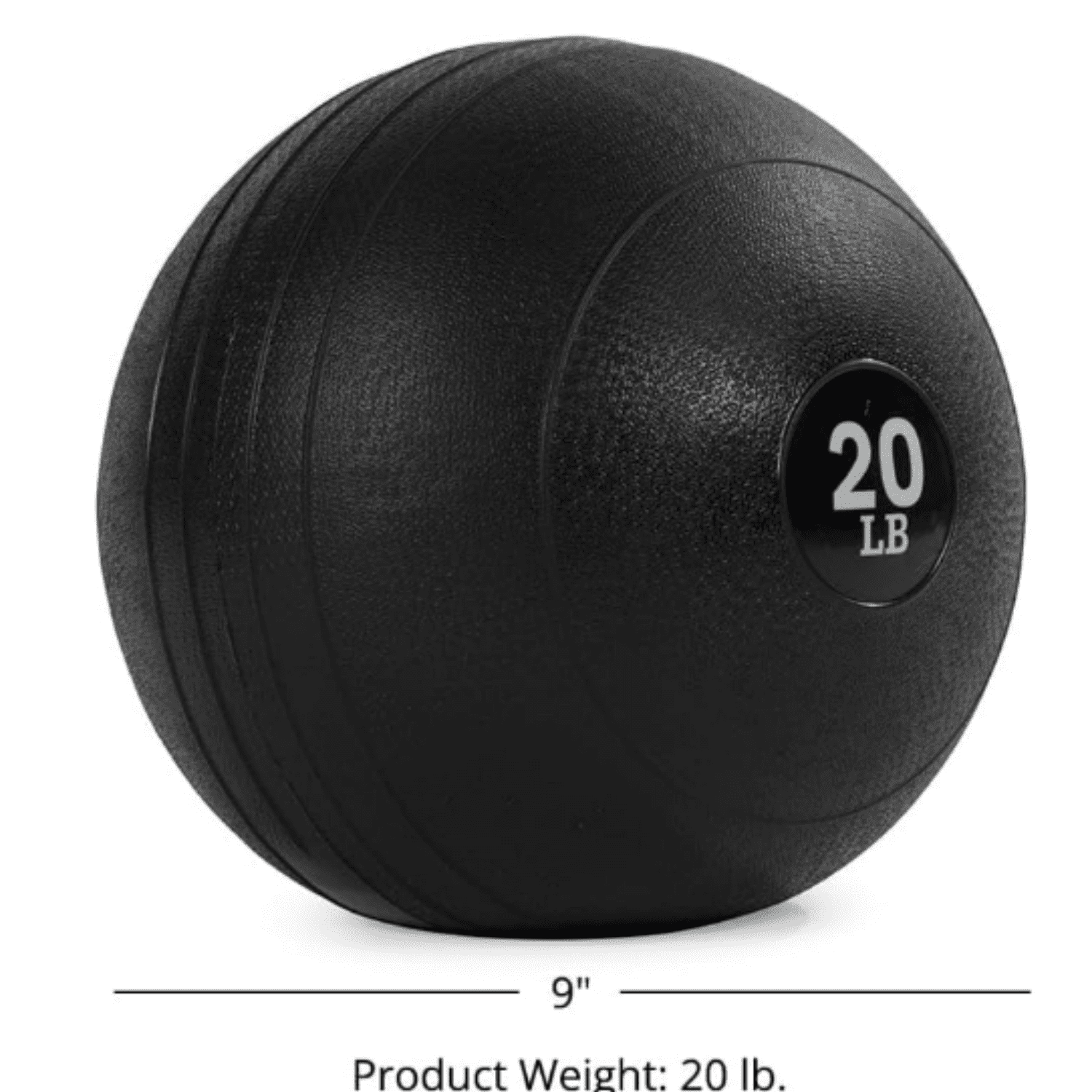 Rubber Slam Ball, Dead Weight Ball Absorbs Impact, Minimal Bounce, Textured Surface for Strength and Conditioning, Cardio Workouts, Full Body Workout