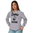 thumbnail image 3 of Corgi Mom Dog Pet Parent Fur Mama Women's Long Sleeve T Shirt Brisco Brands S, 3 of 6