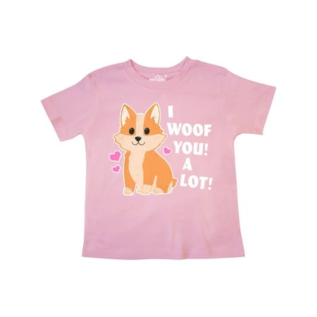 

Inktastic I woof you a lot with Corgi Illustration Gift Toddler Boy or Toddler Girl T-Shirt