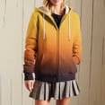 thumbnail image 6 of Lmnyox Fleece Lined Zip Up Hoodies for Women Fashion Casual Print Sweatshirt Jacket Fall Winter Outerwear, 6 of 7
