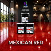 Colored Epoxies Mexican Red Epoxy Resin and Hardener Kit, 2:1 Mix Ratio, Garage Coatings, Flake Floors, Metallic Epoxy Flooring, Mexican Red, 15 Gallon Kit