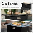 SUNLEI 45 Inch Gas Fire Pit Table, Patio Outdoor Propane Fire Pits with