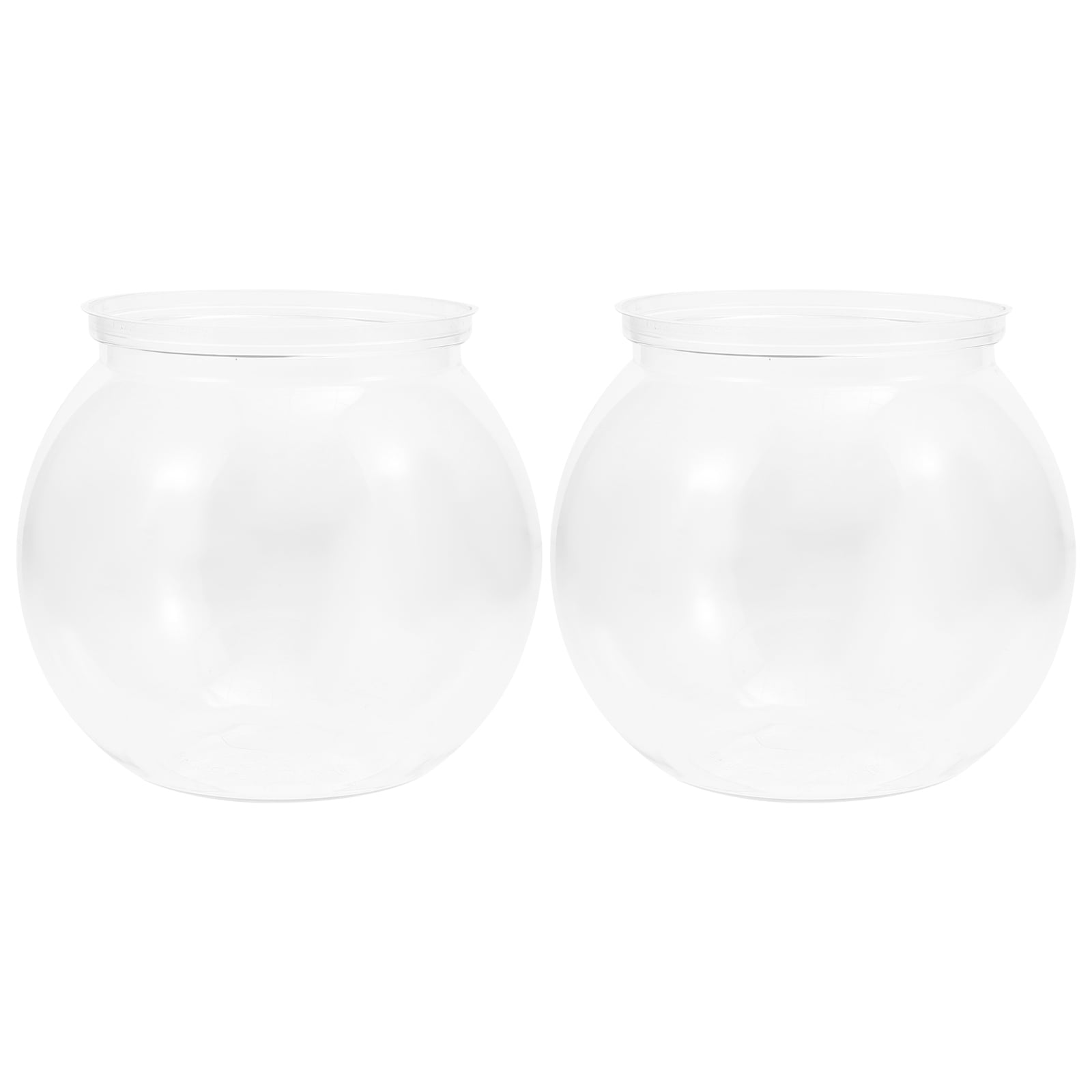 Tinksky 2pcs Plastic Fish Tanks Plastic Fish Bowls Home Office Desktop