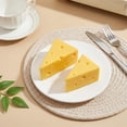 thumbnail image 5 of TRIFUNESS 2set/4pcs Realistic Resin Cheese Slice Model, Kitchen Display Prop for Christmas Halloween Party, Yellow, 5 of 7
