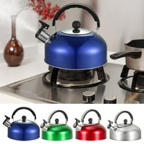 Pkeoh Tea Kettle For Stove Top, Whistling Stovetop Tea Kettle, Stainless Steel Red Whistling Tea Pot With Ergonomic Handle, Teapot Whistling Kettle For Stove.