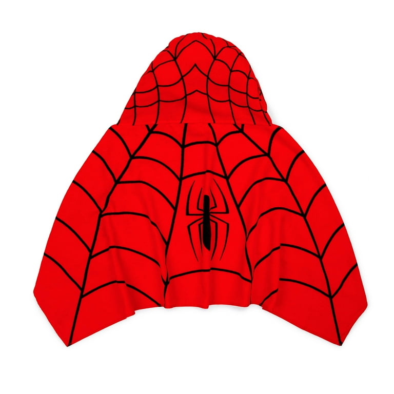 Spider-Man Kids Bath and Beach Hooded Towel Wrap, 51 x 22, 100