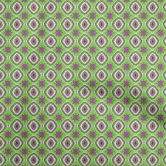 oneOone Cotton Poplin Green Fabric Asian Block Fabric For Sewing Printed Craft Fabric By The Yard 56 Inch Wide