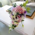 thumbnail image 4 of Vintage Waterfall Style Bridal Bouquet Artificial Hand Prom Decoration, 4 of 8