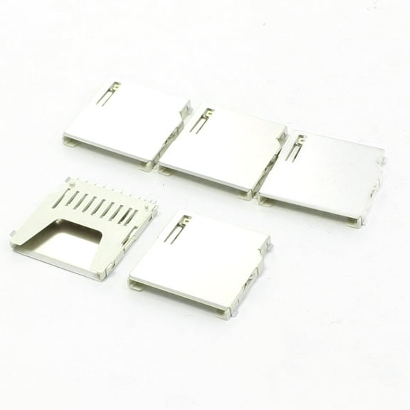Unique Bargains 5 Pcs Quick Flip Type SD Memory Card Sockets 26mm x 26mm x 2.5mm