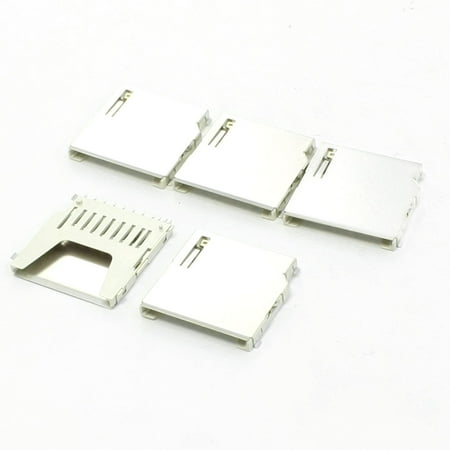 Unique Bargains 5 Pcs Quick Flip Type SD Memory Card Sockets 26mm x 26mm x 2.5mm