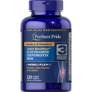 Puritans Pride Double Strength Glucosamine Chondroitin MSM Joint Sooth 120 Caps