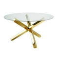 thumbnail image 1 of Dining Table round polished gold steel Base, 1 of 2