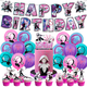 thumbnail image 1 of Decoración de Fiesta Temática de cumpleaños, suministros de diseño de escena, pancarta de papel, bandera, globo, bolsa de regalo, traje, 1 of 3