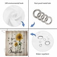 thumbnail image 5 of Yellow Sunflower Waterproof Fabric Shower Curtain,Summer Vintage Flower Bee Sunshine Waterproof Fabric Shower Curtain for Bathroom Curtains Bathtubs Hotel Shower Curtains with 12 Hooks Stall 48x72in, 5 of 8