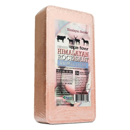 Compressed Himalayan Salt Apple Flavor Lick 4.4 lb (Brick)