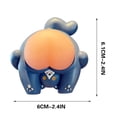thumbnail image 5 of Bouncy Butt Car Ornament, Cute Cartoon Butt Doll Ornament, Mini Soft Butt Cute Cat Pig Auto Interior Ornament, Decompression Can Pinch Bouncy Car Decoration Home Decoration, 5 of 5