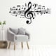 thumbnail image 4 of Bearachild Pegatina de pared de notas musicales, decoración de fondo, calcomanía de fondo DIY para interiores Decoración del hogar Negro 72X75cm, 4 of 6