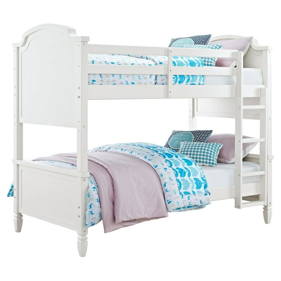 Dorel Living Vivienne Twin Over Bunk Bed White