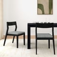 thumbnail image 2 of Plank+Beam Solid Wood Dining Chair Frame (2 Pack), Black with Slate Cushion, 2 of 9