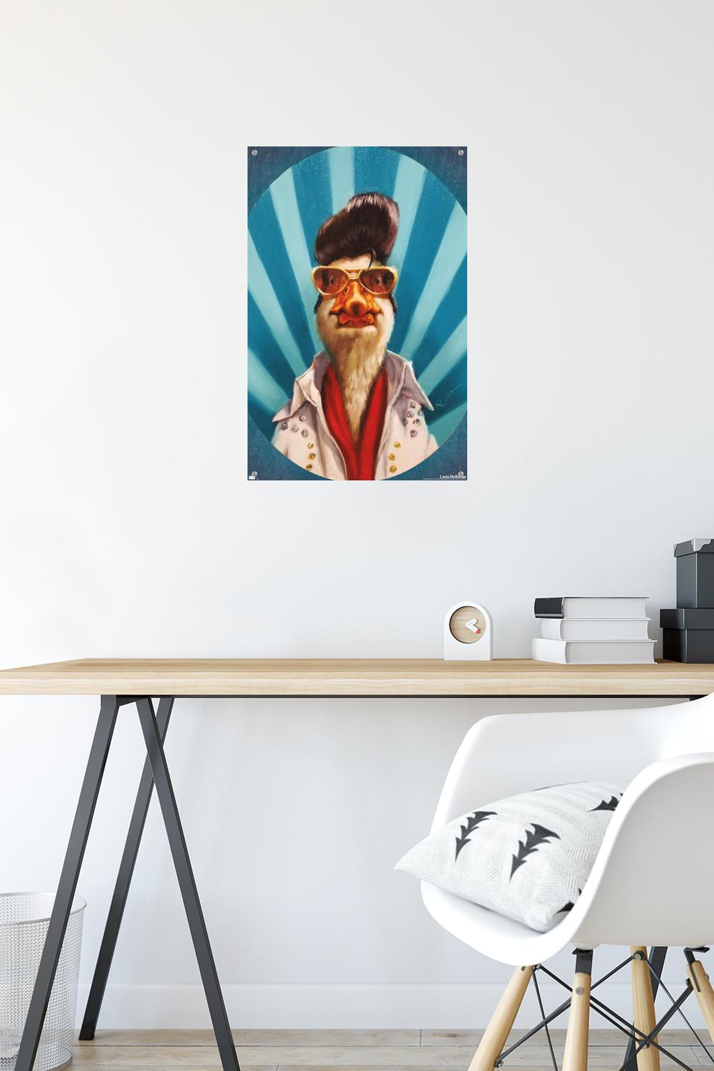 Lucia Heffernan Art - Duck The King Wall Poster with Push Pins, 14.725" x 22.375"