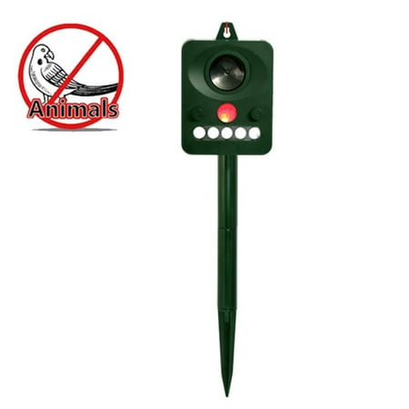 Solar Power Outdoor Ultrasonic Animal Repeller with LED Flashing Light, Waterproof Deterrent Scarer with Motion Sensor for Deer, Snake, Coyote, Skunk, Armadillo, Racoon, Protect Your (Best Way To Keep Snakes Out Of Your Yard)