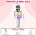 thumbnail image 2 of Syenll Kids Microphone, Wireless Microphone with LED Lights, Microphone Singing Toys Gifts for Kids and Adults, Silver, 2 of 9