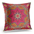 thumbnail image 1 of BOSDECO Red Tribal Bohemia Ethnic Geometric Colorful Design Retro Pillowcase Pillow Cover Cushion Case 20x20 inch, 1 of 1