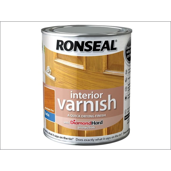 Ronseal - Interior Varnish Quick Dry Satin Antique Pine 750ml
