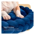 thumbnail image 2 of Cama Redonda Antiestrés con Cojín Trenzado para Perro Mediano y Gato Esquimal (Azul Marino, 70x15 cm), 2 of 6