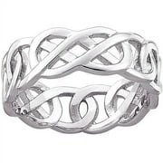 Celtic Knot Wedding Band in Sterling Silver