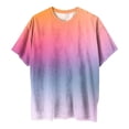thumbnail image 4 of Women Trendy Graphic Print Tee Shirt Oversized Short Sleeve Crew Neck Drop Shoulder Casual Blouse T-Shirt Tops Pullover, 4 of 4