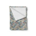 thumbnail image 2 of Geometric Soft Flannel Fleece Blanket, Pastel Oriental Mosaic Square Scraps Effect Tile Pattern Folkloric Cultural Art, Cozy Plush for Indoor and Outdoor Use, 50" x 60", Multicolor, by Ambesonne, 2 of 5