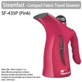 Steamfast SF435P Compact Fabric Travel Steamer for Heavy Fabrics
