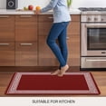 thumbnail image 5 of Red Geometric Door Mat&nbsp;Indoor Outdoor Entrance, Non Slip Small Rug for Kitchen Bathroom Entryway Rug, Country Farm Traditional Chinese Tile Washable Doormat Floor Mat 16x24 Inch, 5 of 8