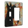 thumbnail image 1 of KuzmarK™ 2 Gang Single Toggle / Single Duplex Rocker Wall Plate - Black Scottish Terrier with Yarrow Dog Art by Denise Every, 1 of 1