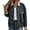 Black, variant on Women's Distressed Denim Jacket Long Sleeve Patchwork Design Loose Fit Casual Coat L Size Black