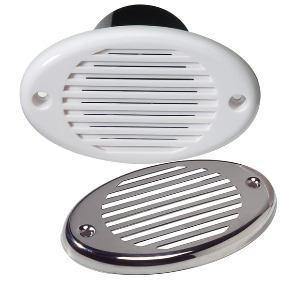 Innovadora iluminación Marine Hidden Horn, blanca con acero inoxidable
