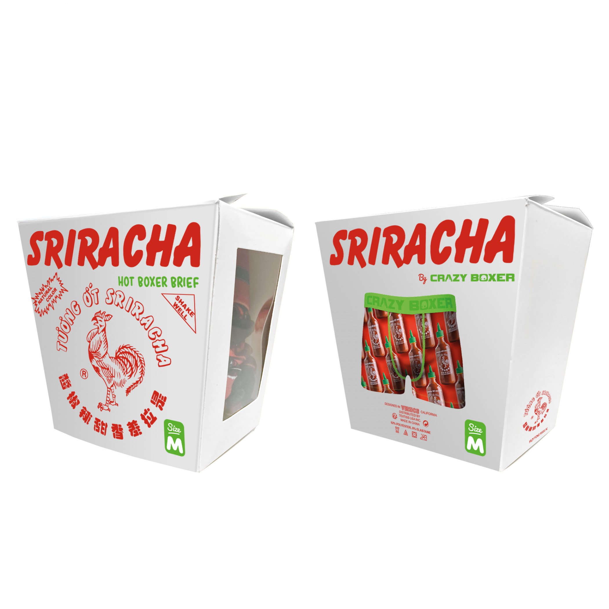 Sriracha Hot Chili Sauce Boxer Briefs in Chinese Take Out Container-XLarge - image 3 of 6