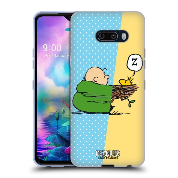 Head Case Designs Officially Licensed Peanuts Halfs And Laughs Charlie & Woodstock Nap Soft Gel Case Compatible with LG G8X ThinQ