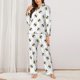 thumbnail image 2 of Balery Bee Conjunto de Pijama con Estampado para Mujer, Conjunto de Dos Piezas con Manga Larga, Ropa de Dormir Suave con Bolsillos, Pijamas Cómodos-Small, 2 of 7