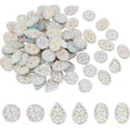 thumbnail image 1 of 90 piezas de cabujones de resina drusa de 3 estilos y colores brillantes surtidos, con base plana y cúpula plateada., 1 of 6