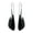 Black, variant on Queenberry Swarovski Elements Crystal Wing Inspire Clear Sterling Silver Dangle Earrings