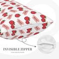 thumbnail image 3 of Sikiie Strawberry Print Plush Pillow Cover, Wrinkle-proof and Stain-resistant Pillow Protector without Pillow Core, Home Decoration-20"x30", 3 of 6