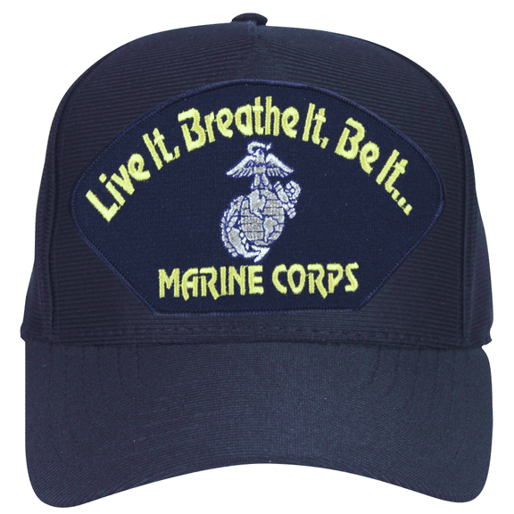Live It, Breathe It, Be It ... Marine Corps' With Eagle, Globe and Anchor Ball Cap