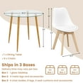 thumbnail image 3 of Costway Dining Table Set for 4 Modern Kitchen Table Set with Round GlassTempeTable&4 Chairs, 3 of 10