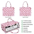 thumbnail image 2 of Large Capacity Tote Bag,Red Strawberry Plants Fruit Pink Pattern Handbag Fashion Luxury Tote Bag,15.7"x13"x 5.1" Inches,Laptop Compatible, 2 of 6