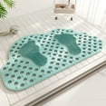 thumbnail image 6 of Home Bathroom AntiSlip Mats with Foot Shapeds Leaky Hole Bathtubs Mats Suction Cup PVC Floor Foot Mats, 6 of 18